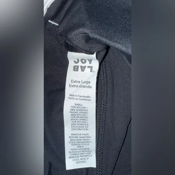 NWT JOYLAB Women's V-Neck Strappy Sports Bra Sz XL ✨ - Picture 5 of 5